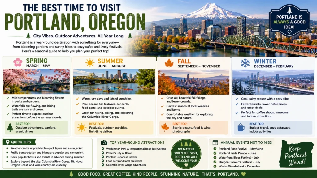 Best Time To Visit Portland Oregon (2026 Guide) - Usa Travelers Diary
